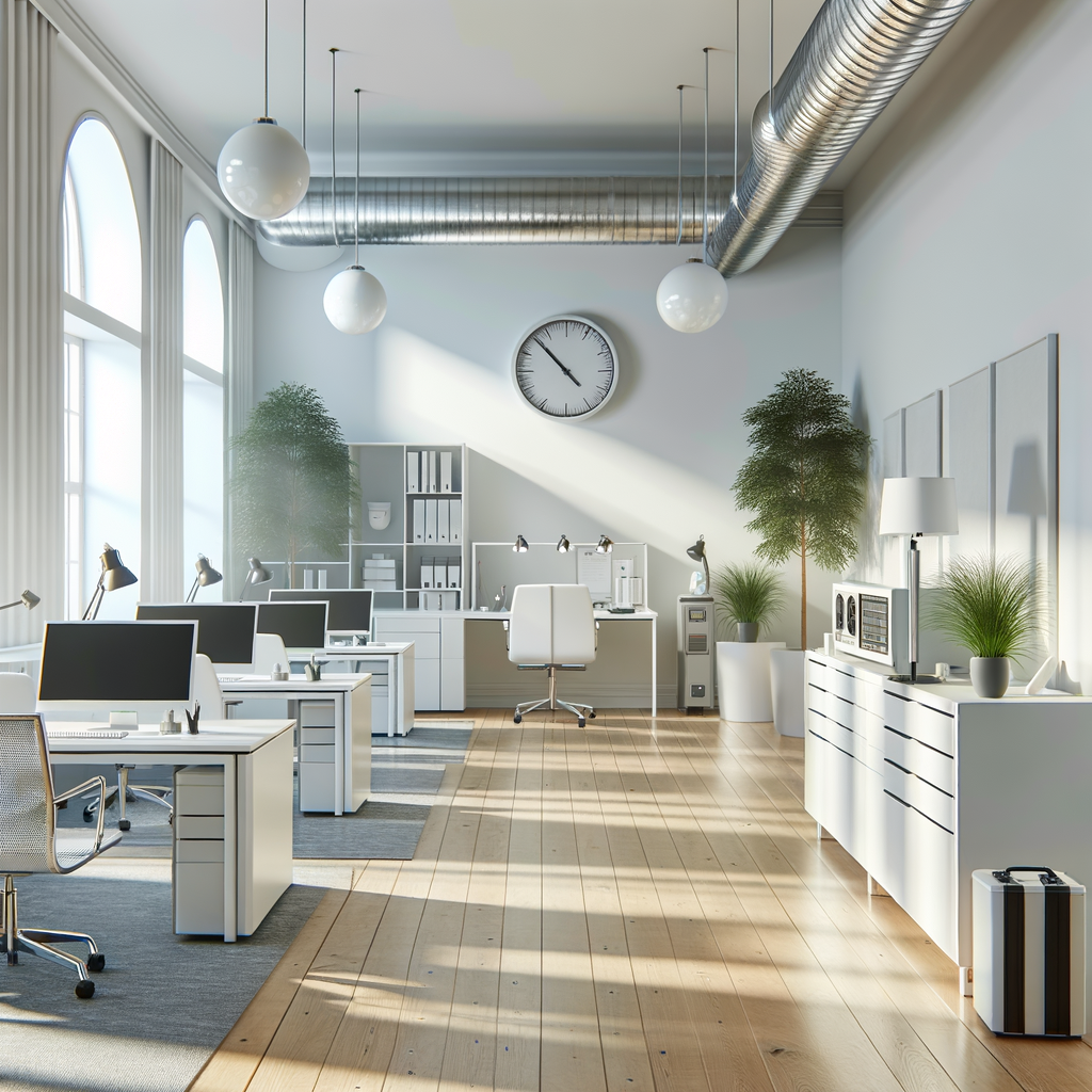 Professional air quality testing workspace